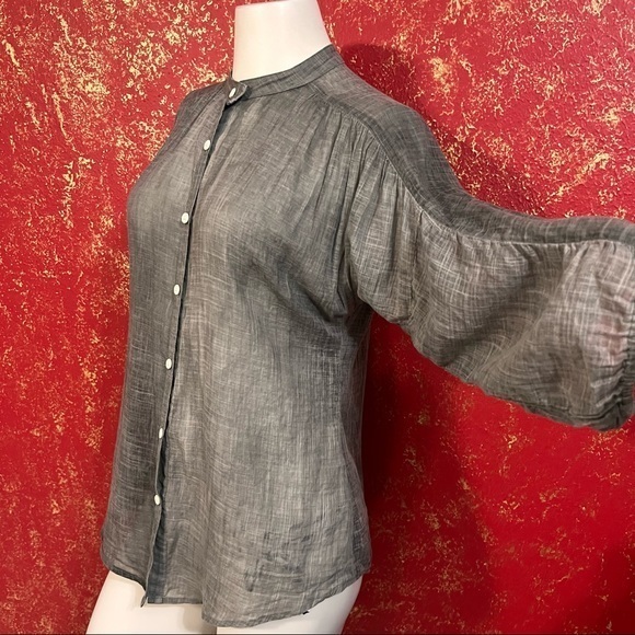 JOSH PODOLL Organic Cotton Ombré Top Blouse Shirt XS - Picture 6 of 16